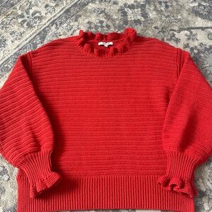 Red Ruffled Women's Madewell Sweater